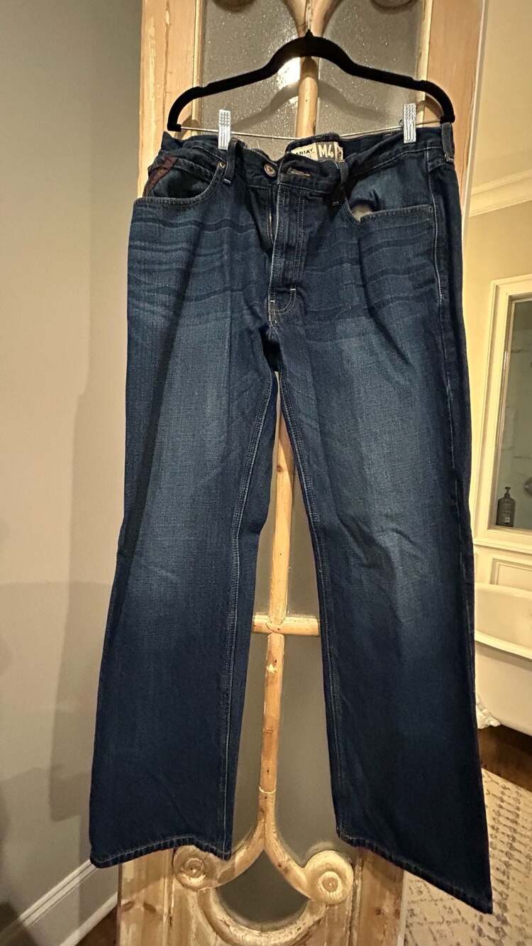 Ariat M4 Legacy Relaxed Boot Cut Jeans Mens 36x32 Blue Denim